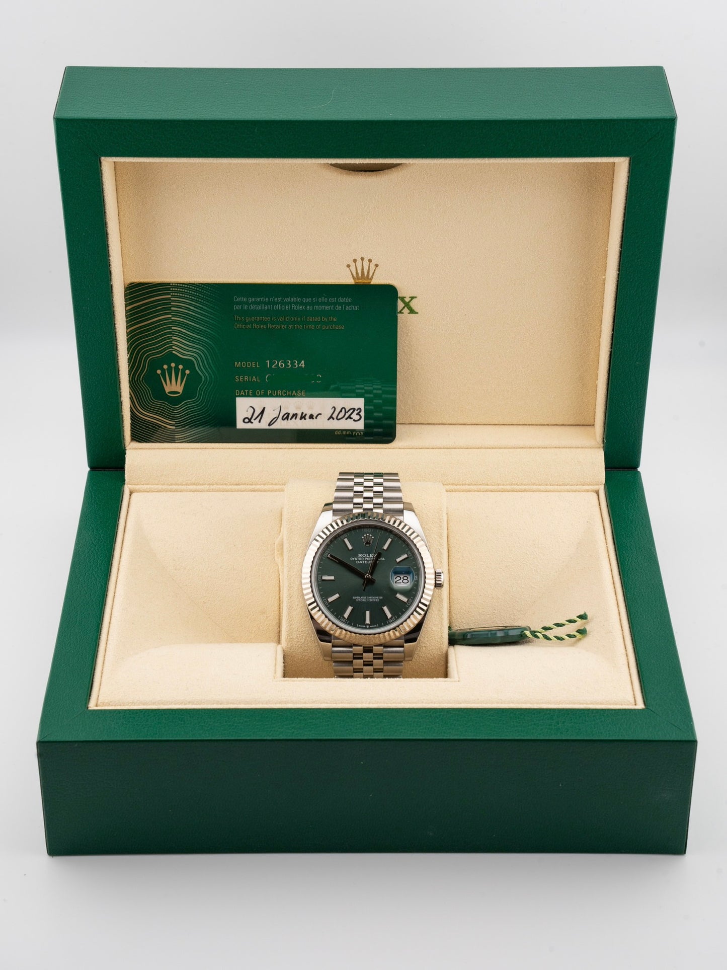 Rolex Datejust in 41mm Mint Green 126334